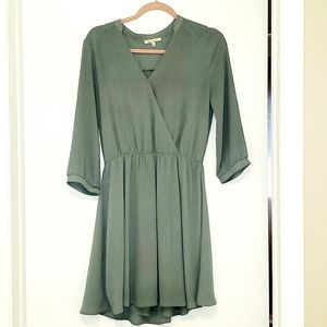 Mi a mi sage green mini dress